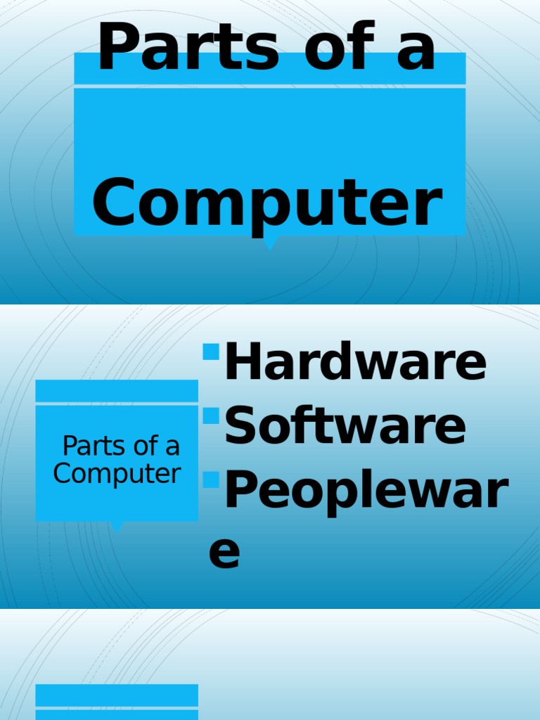 Quarter 1 Lesson 7 Parts of Computersoftware | PDF | Software ...