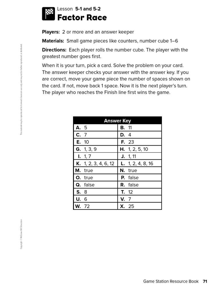 Math Games | PDF