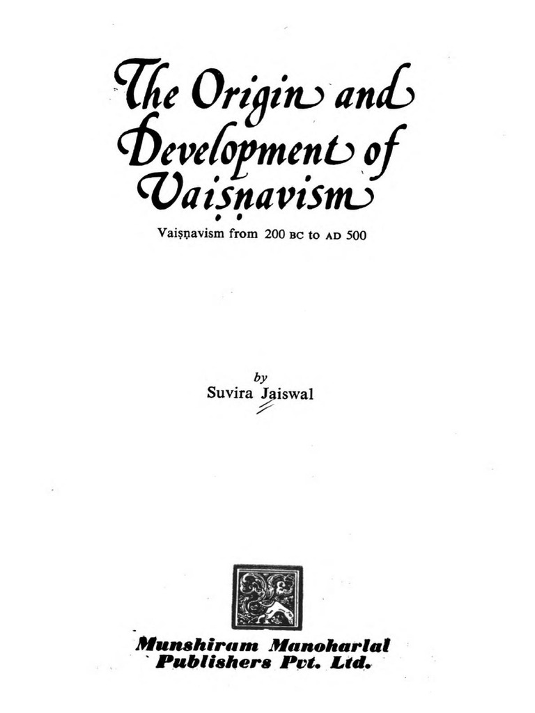 suvira-jaiswal-the-origin-and-development-of-vai-avism-vai-avism