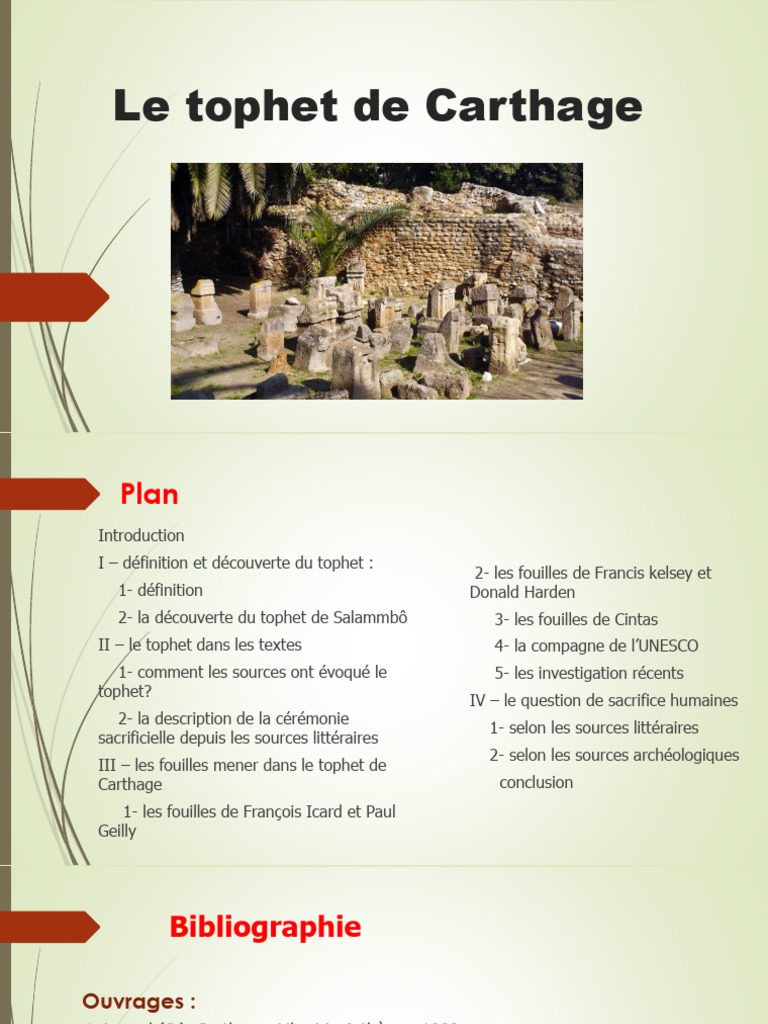 Le Tophet de Carthage : Sacrifices et Fouilles | PDF | Civilisation ...
