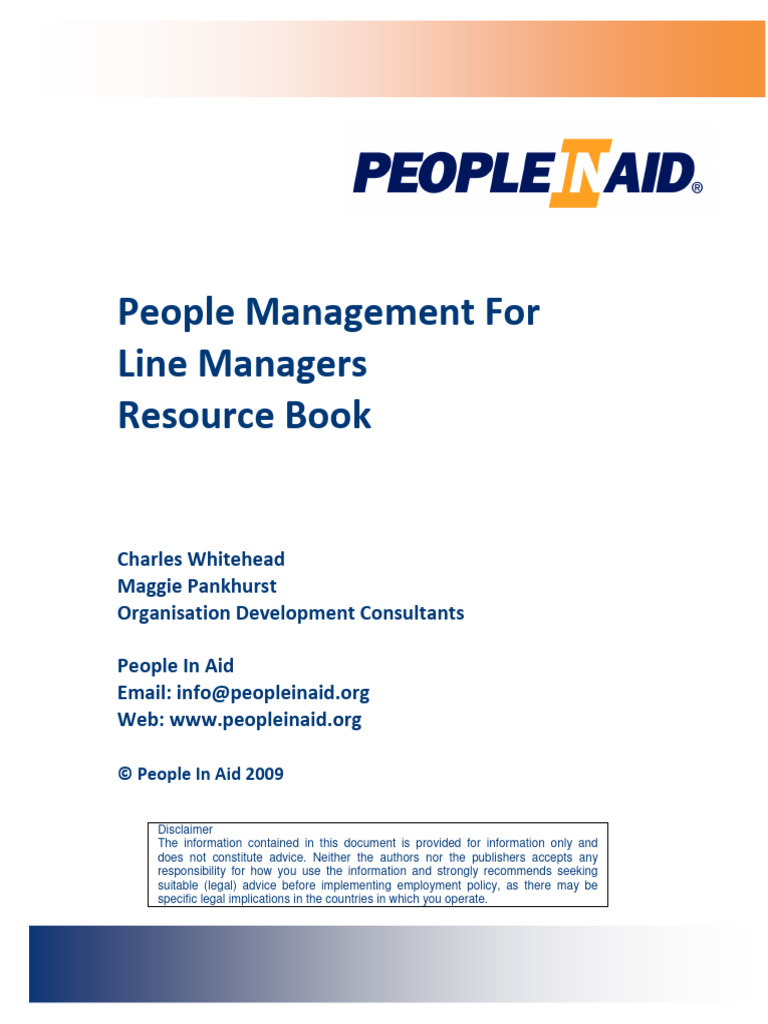People Management For Line Managers Resource Book | PDF