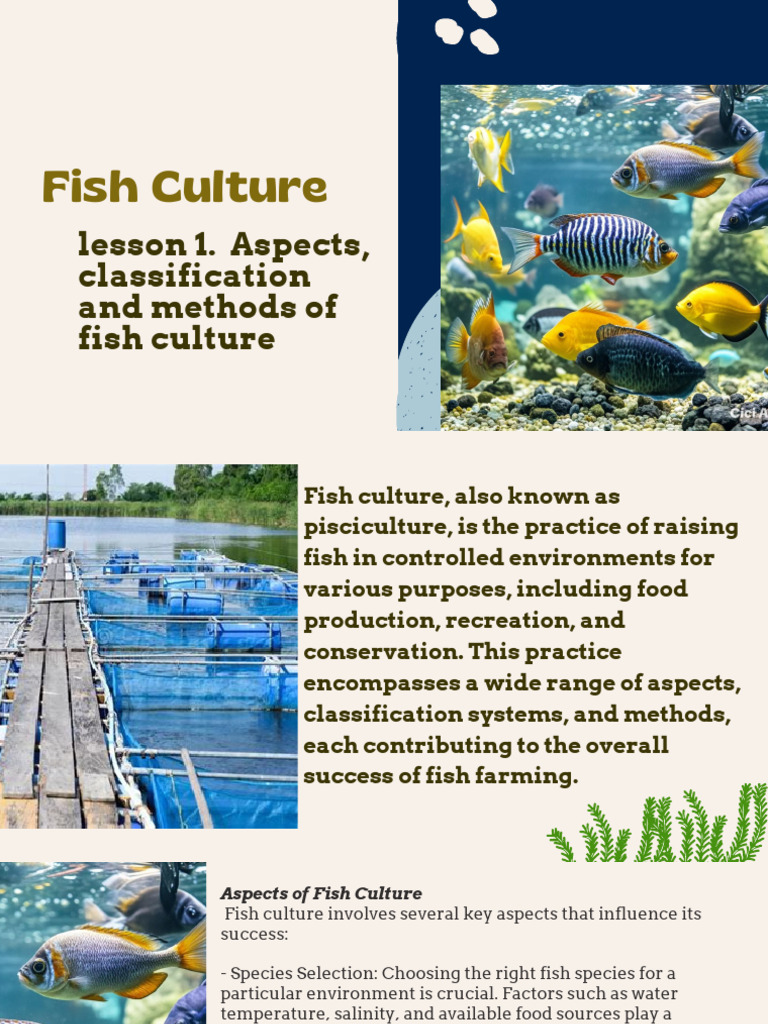 Aspects and Methods of Fish Culture | PDF | Aquaculture | Fish