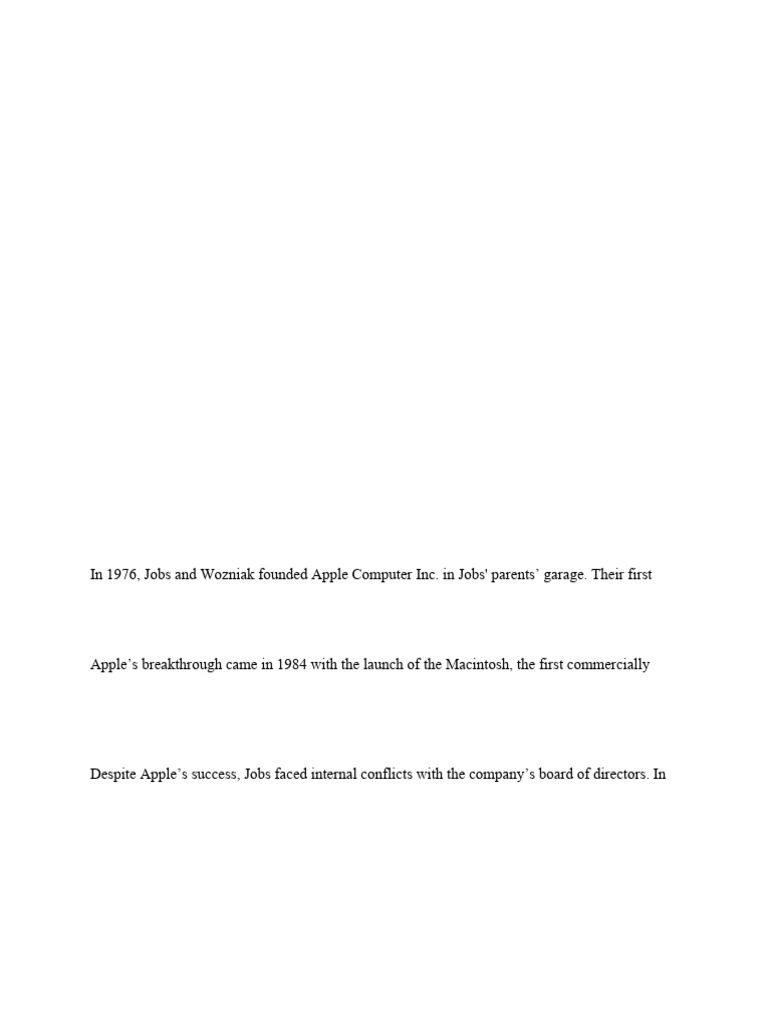 Steve Jobs - A Visionary Who Revolutionized Technology | PDF | Steve ...