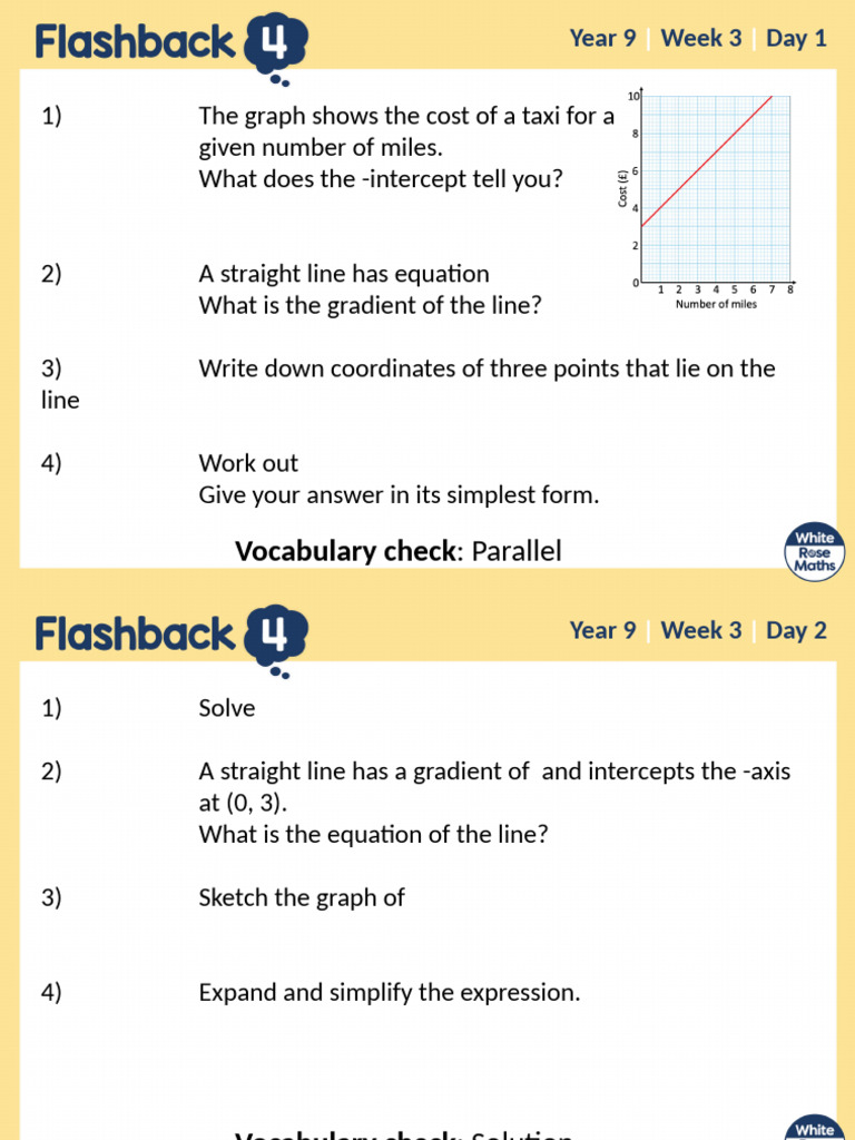 Year 9 Math: Linear Graphs & Equations | PDF