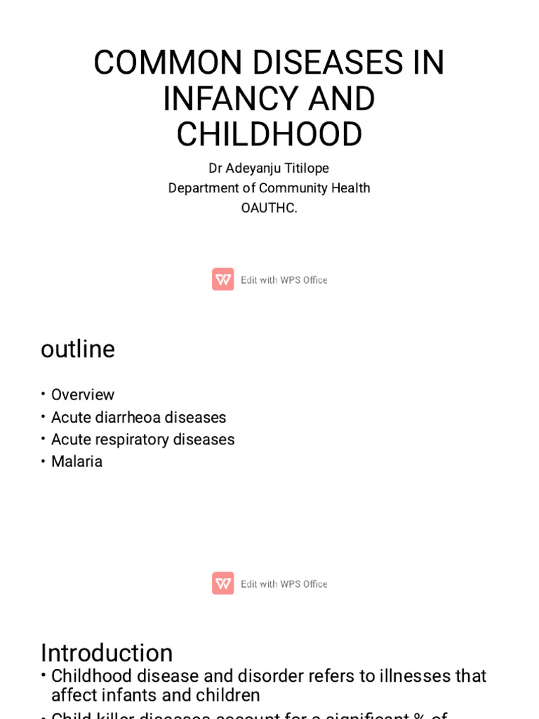 Common Diseases in Infancy and Childhood 201123 | PDF | Malaria ...