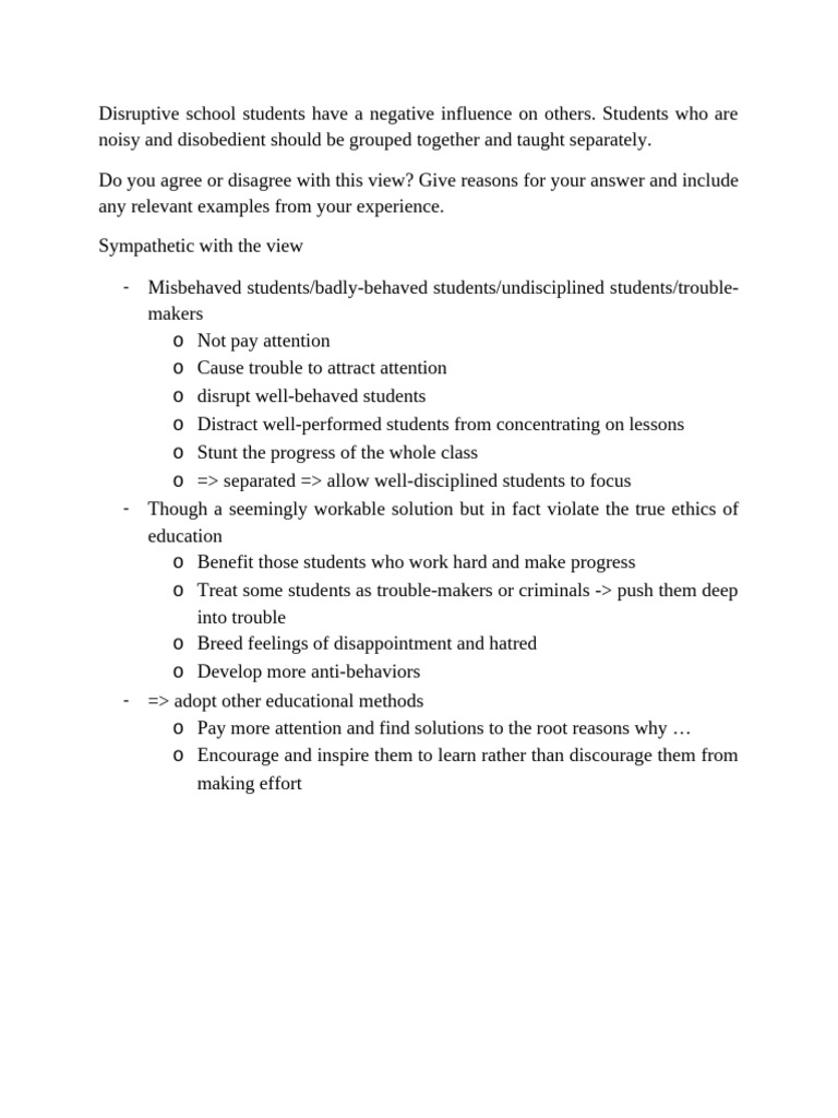 DISRUPTIVE STUDENTS | PDF