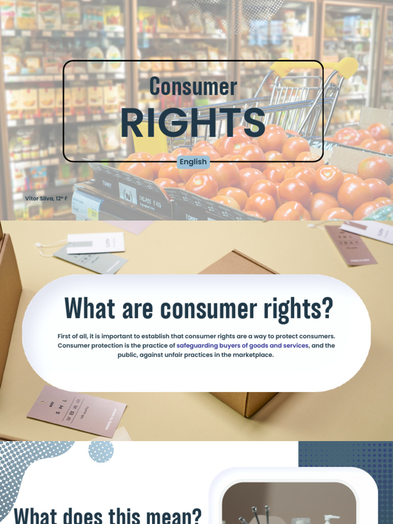 Consumer Rights. Vítor Silva, 12F | PDF | Consumer Protection | Justice
