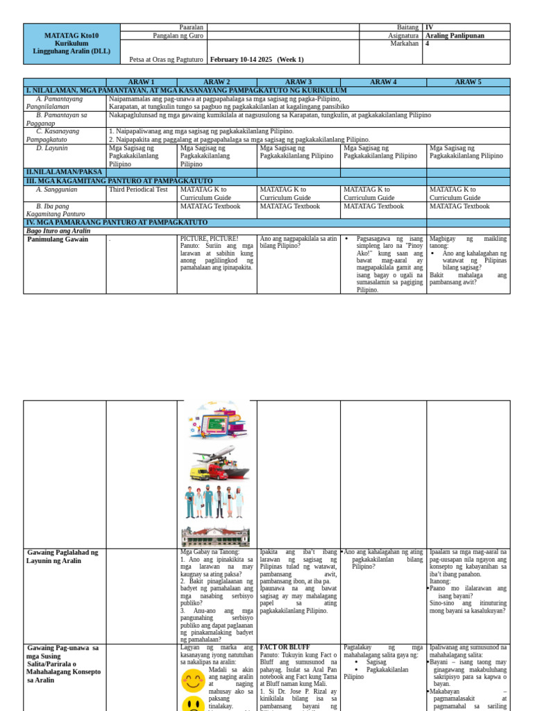 Q4 - Ap - DLL - Week 1 | PDF