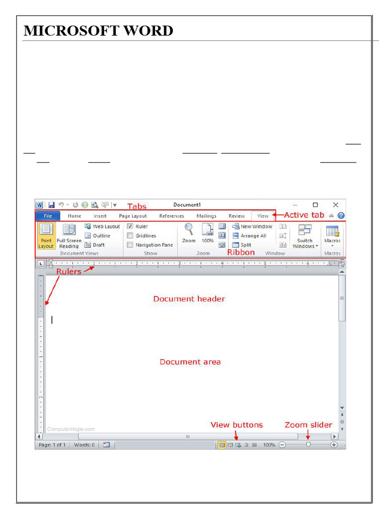 Microsoft Word Notes Pdf
