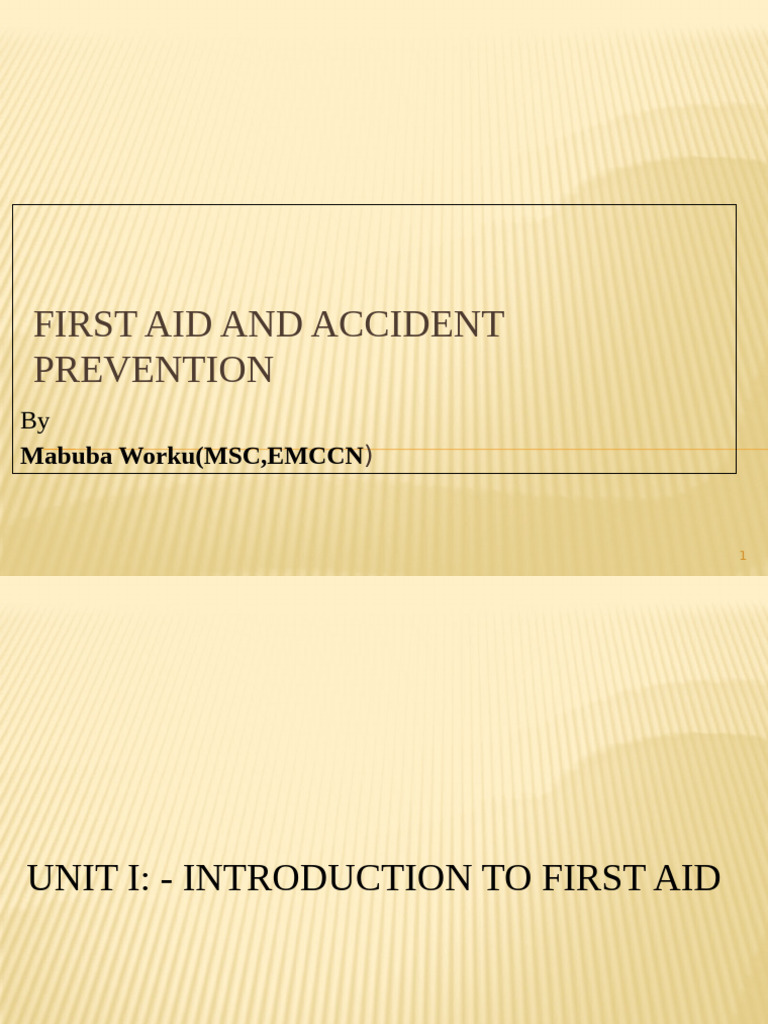 First Aid Basics and Principles | PDF | First Aid | Cardiopulmonary ...