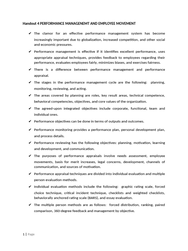 Performance Management & Employee Movement | PDF | Performance ...