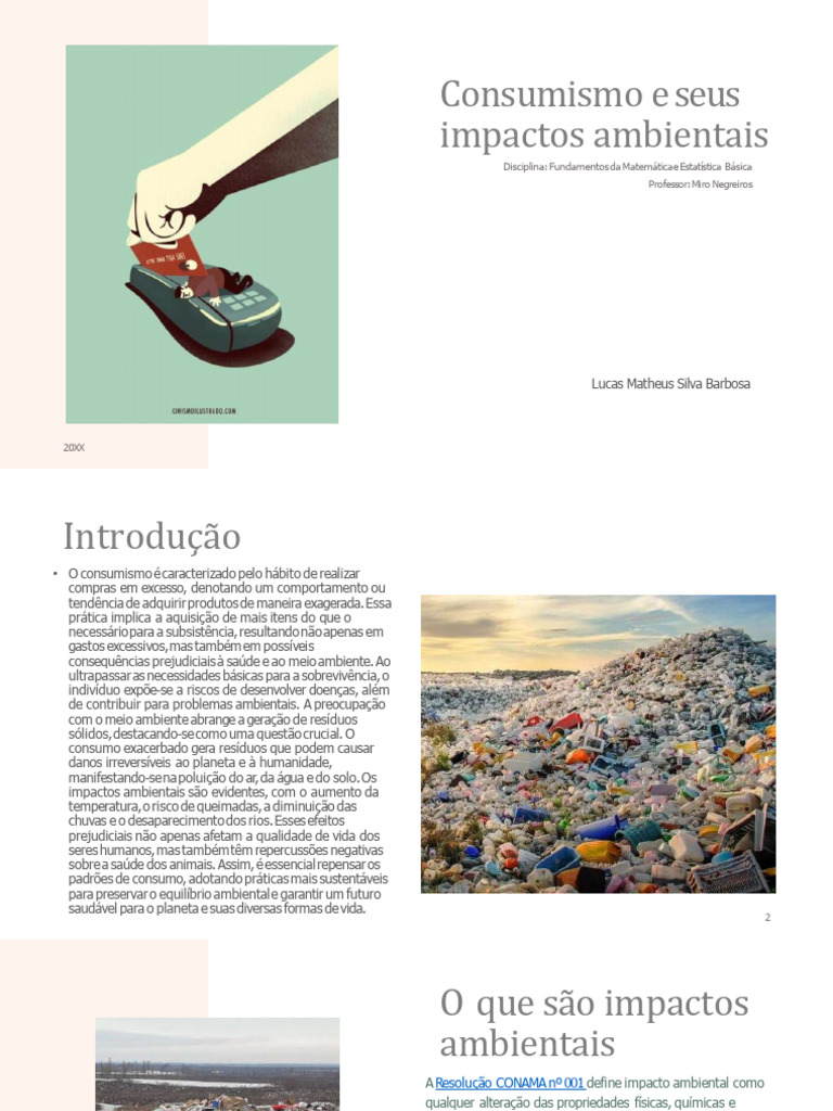 Consumismo e Seus Impactos Ambientais | PDF | Poluição | Destruição do ...