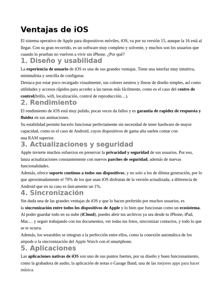 Android Vs IOs | PDF | Ios | Aplicación movil