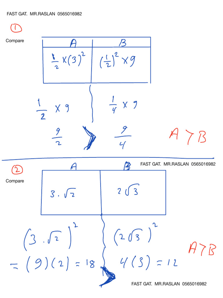Number Comparison and Calculation Guide | PDF