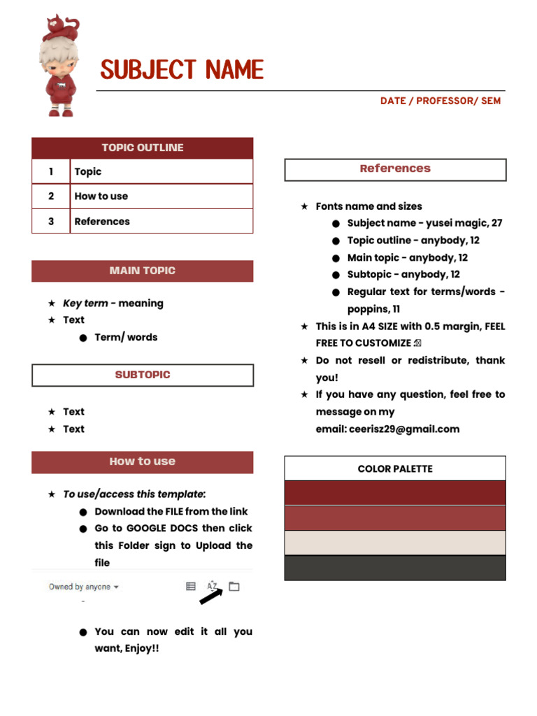Hirono Template and Usage Guide | PDF