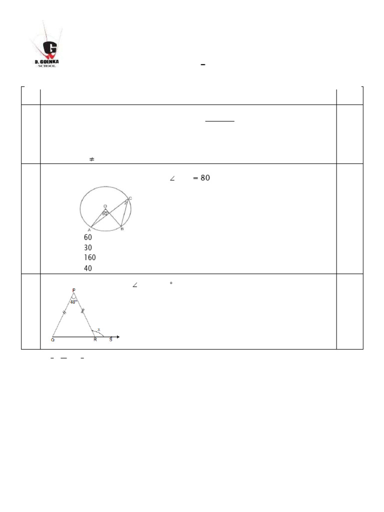 Revision QP Ix Maths Msa | PDF | Circle | Area