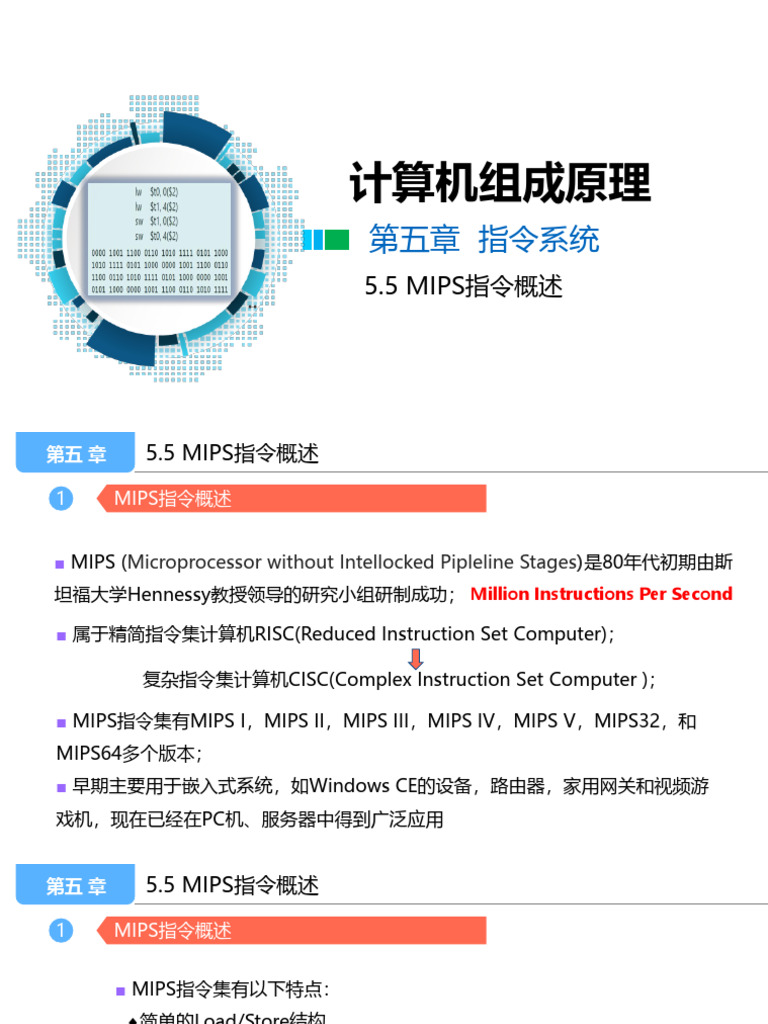 5.5 MIPS指令概述 | PDF