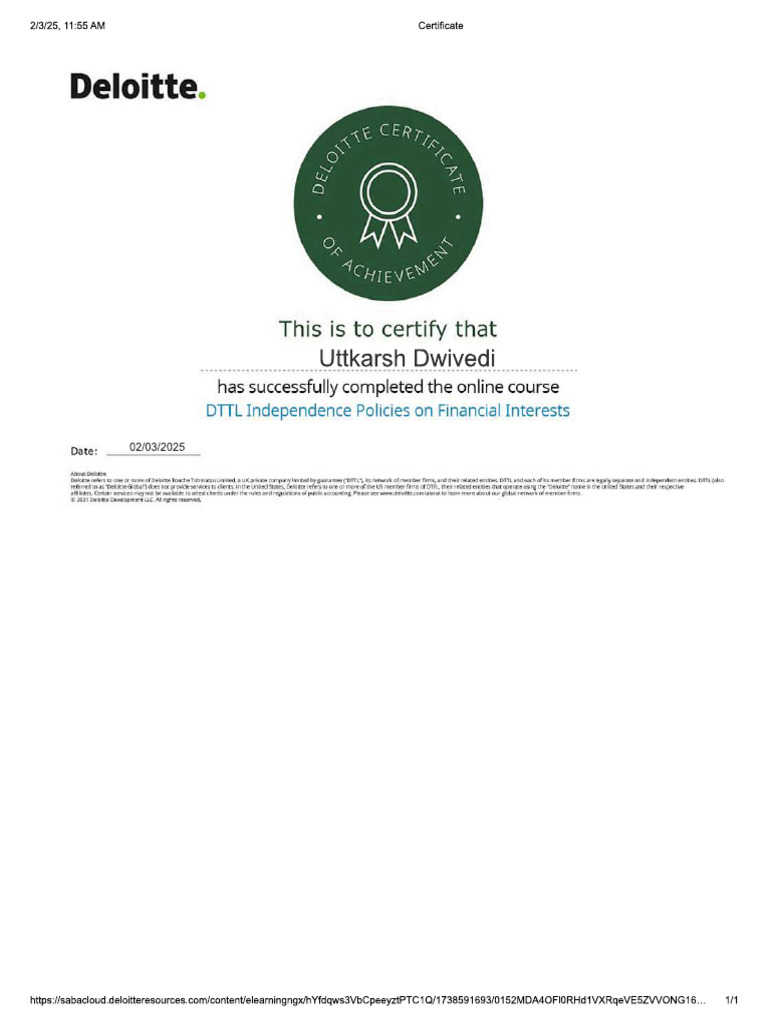 DTTL Cert | PDF