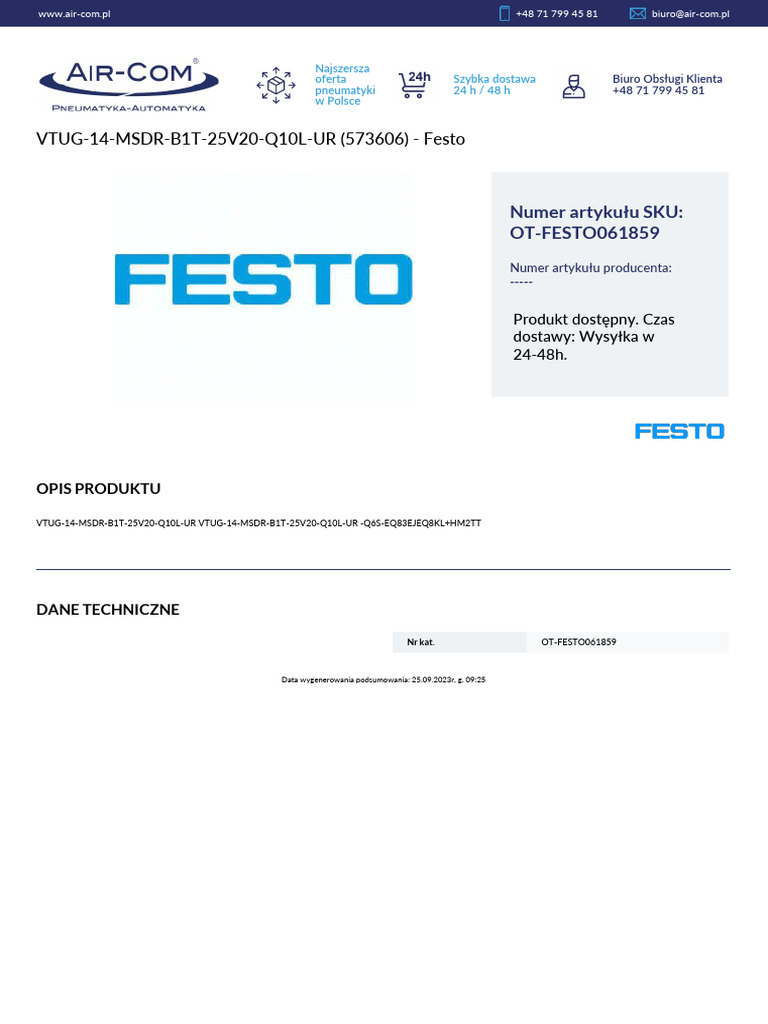 Vtug Ventilinsel Plug in Vtug 14 MSDR b1t 25v20 q10l Ur 573606 Festo | PDF