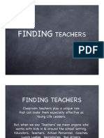 Finding Teachers