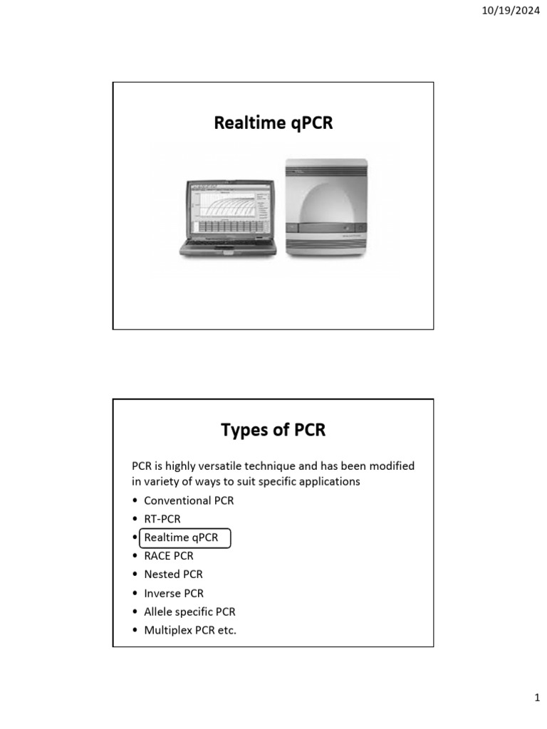 QRT PCR | PDF | Real Time Polymerase Chain Reaction | Polymerase Chain ...