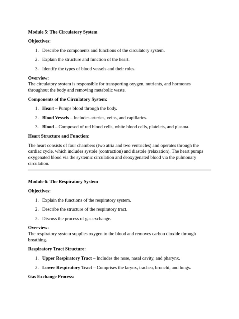 Module 5 Anatomy And Physiology Pdf
