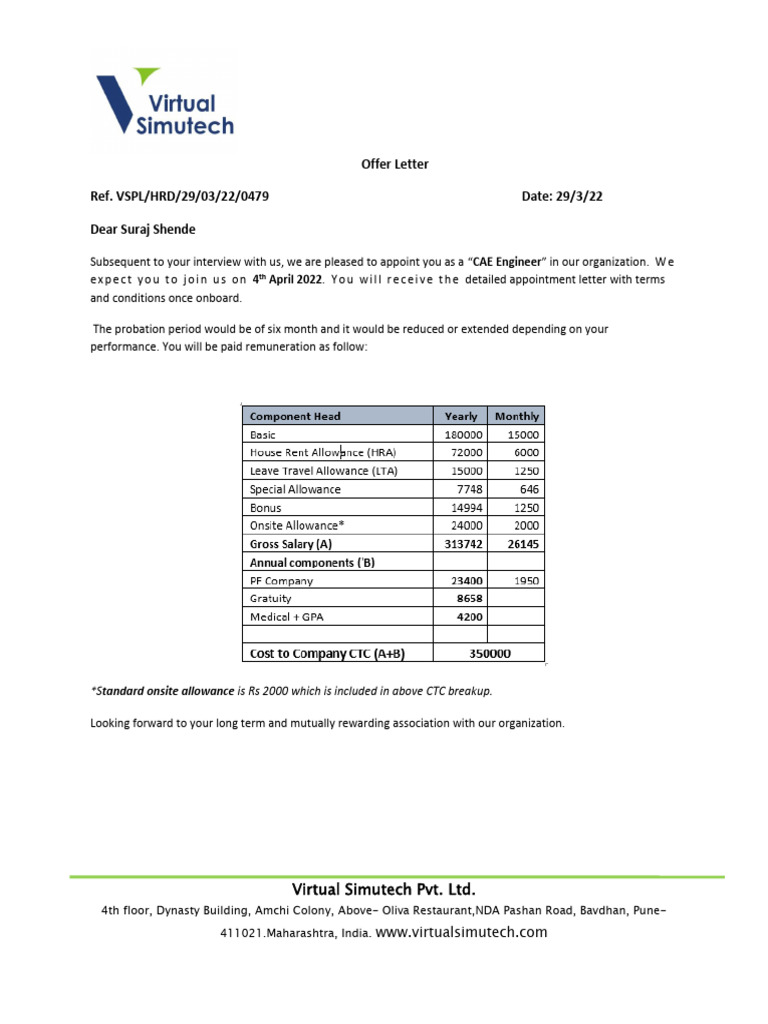 Employee Appointment at Virtual Simutech | PDF | Employment | Business