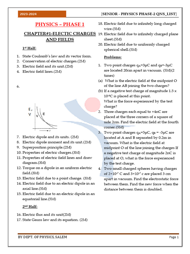 Senior Physics Phase 2 Question List | PDF | Electrical Impedance ...