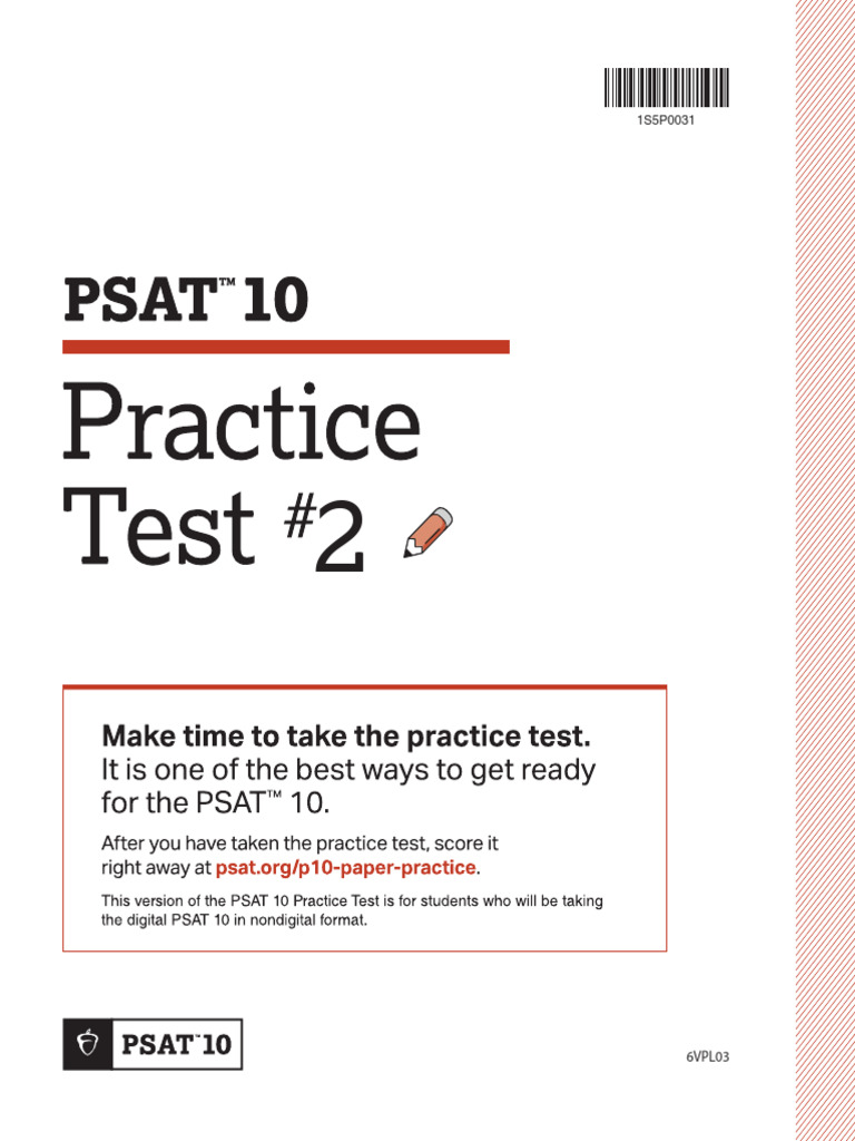 Psat 10 Practice Test 2 | PDF