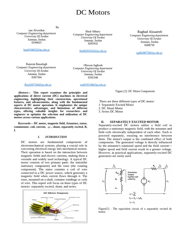 DC Motors Project | PDF | Electric Motor | Direct Current