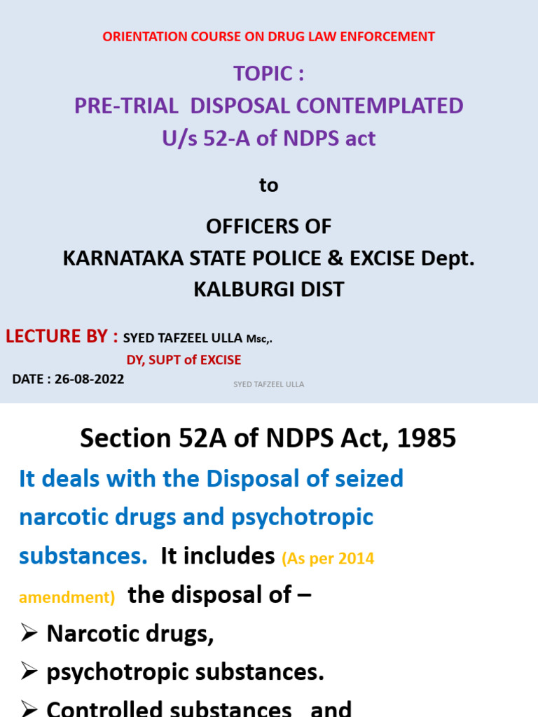 Drug Law Enforcement Orientation Course | PDF | Opium | Morphine