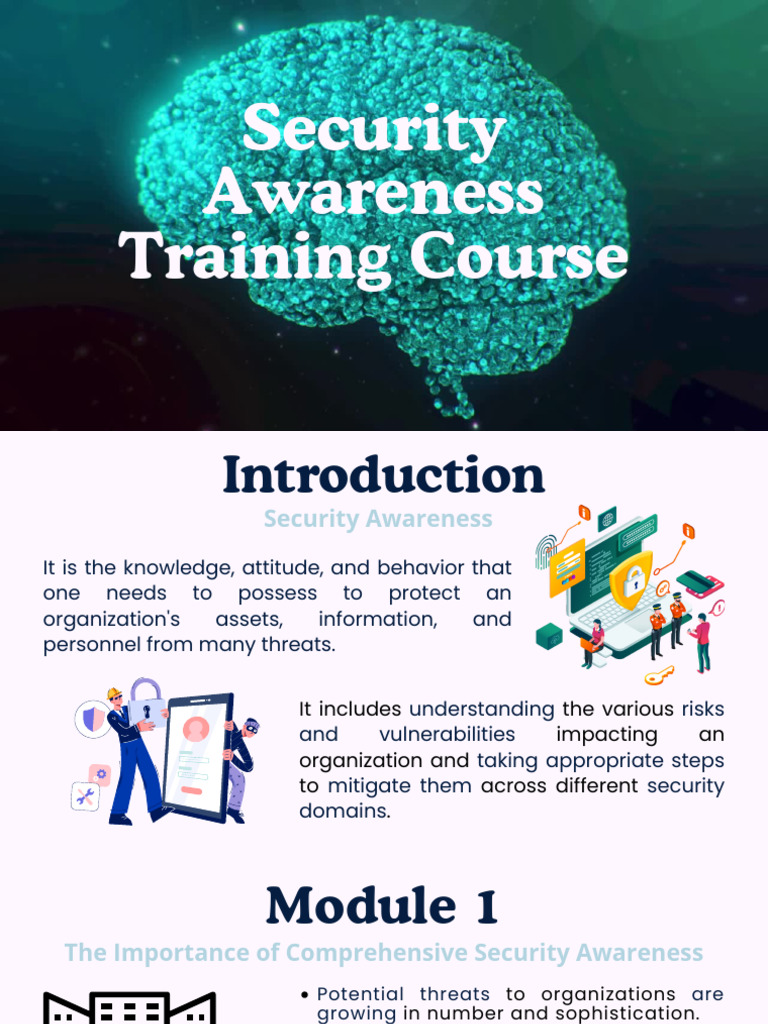 Security Awareness Training Course Power Point | PDF | Security ...