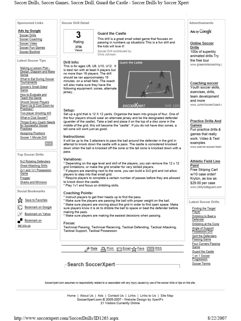 Soccer Drills for Youth Training | PDF | Association Football | Sports