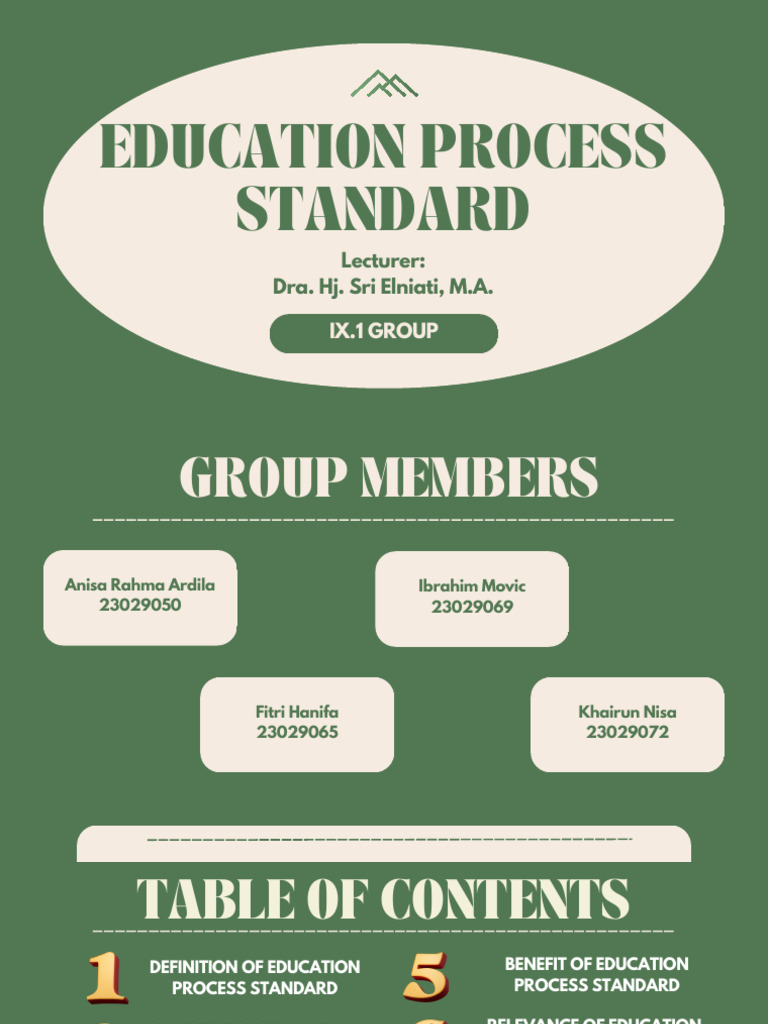 Education Process Standards Overview | PDF | Learning | Educational ...