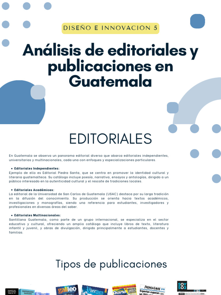 Panorama de editoriales en Guatemala | PDF | Publicación | Diseño gráfico