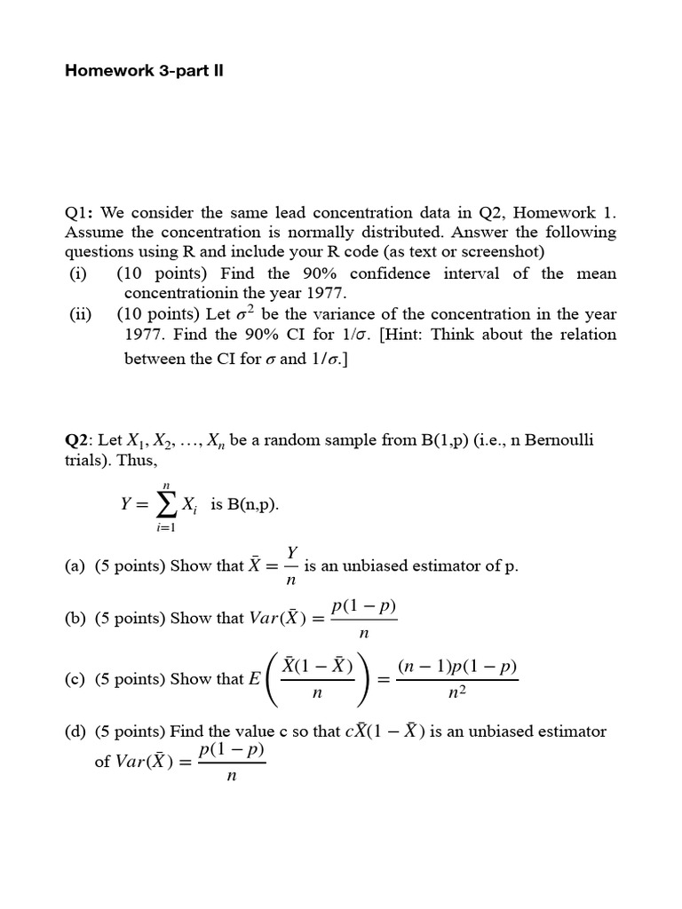 HW3 Prob | PDF | Bias Of An Estimator | Estimator