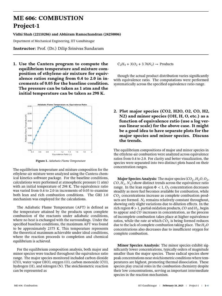 Ethylene-Air Combustion Analysis | PDF | Combustion | Carbon Dioxide
