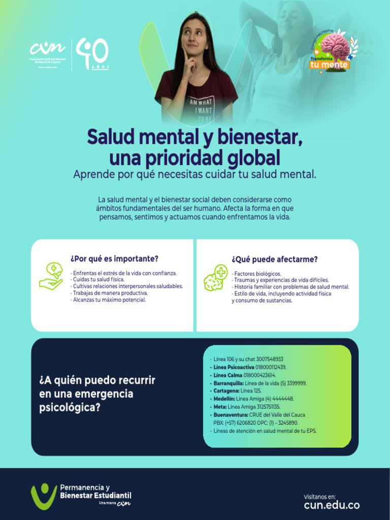 Importancia de la Salud Mental y Bienestar | PDF