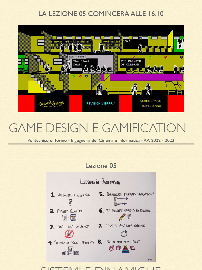 Game Design Lezione 05 | PDF