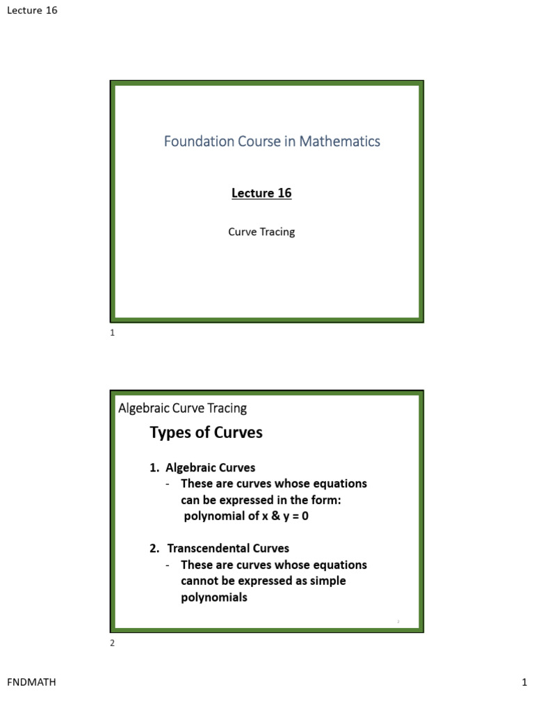 FNDMATH+Module+16+Handout+ +Curve+Sketching | PDF | Asymptote | Numbers