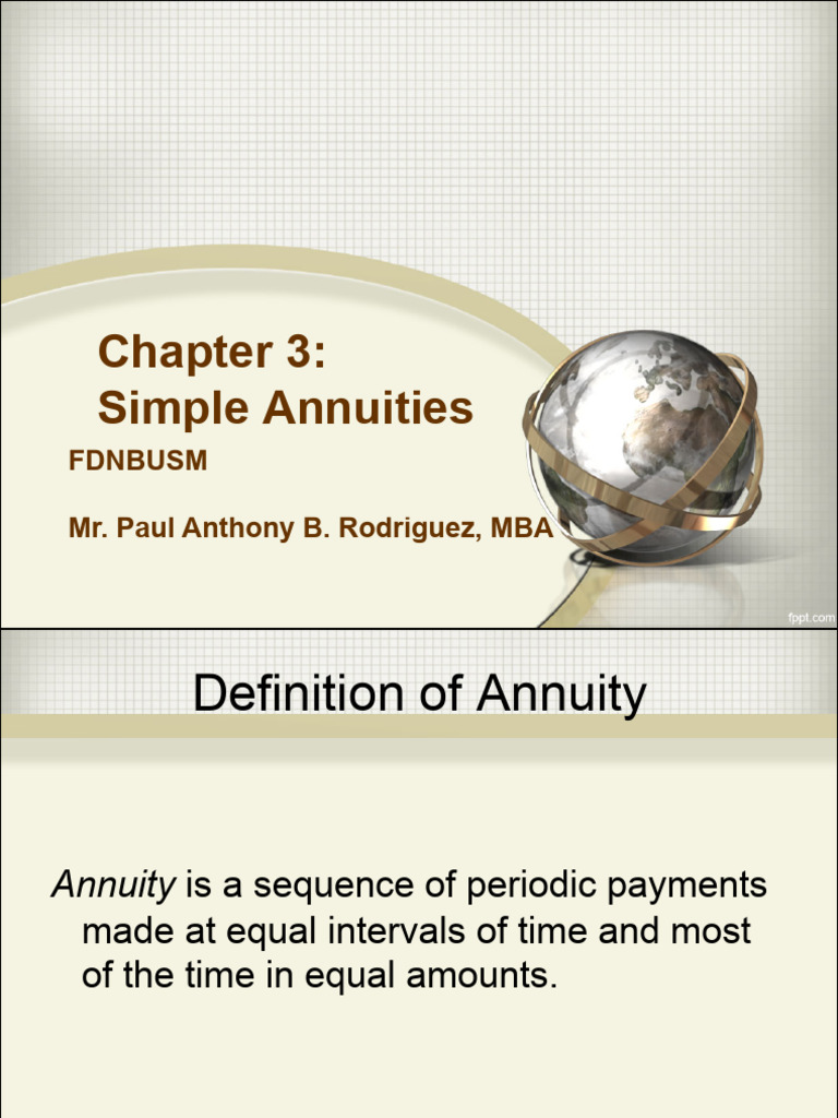 Chapter+3 Ordinary+Annuities | PDF | Present Value | Trade