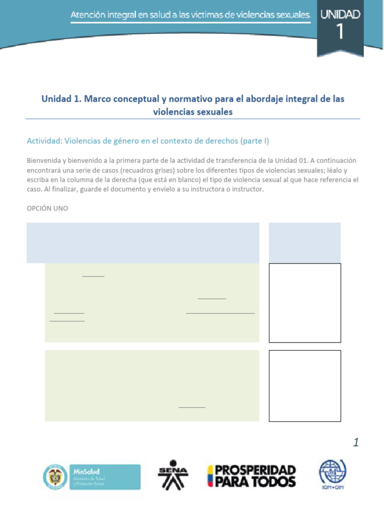 Unidad 1. Marco Conceptual y Normativo para El Abordaje Integral de Las ...