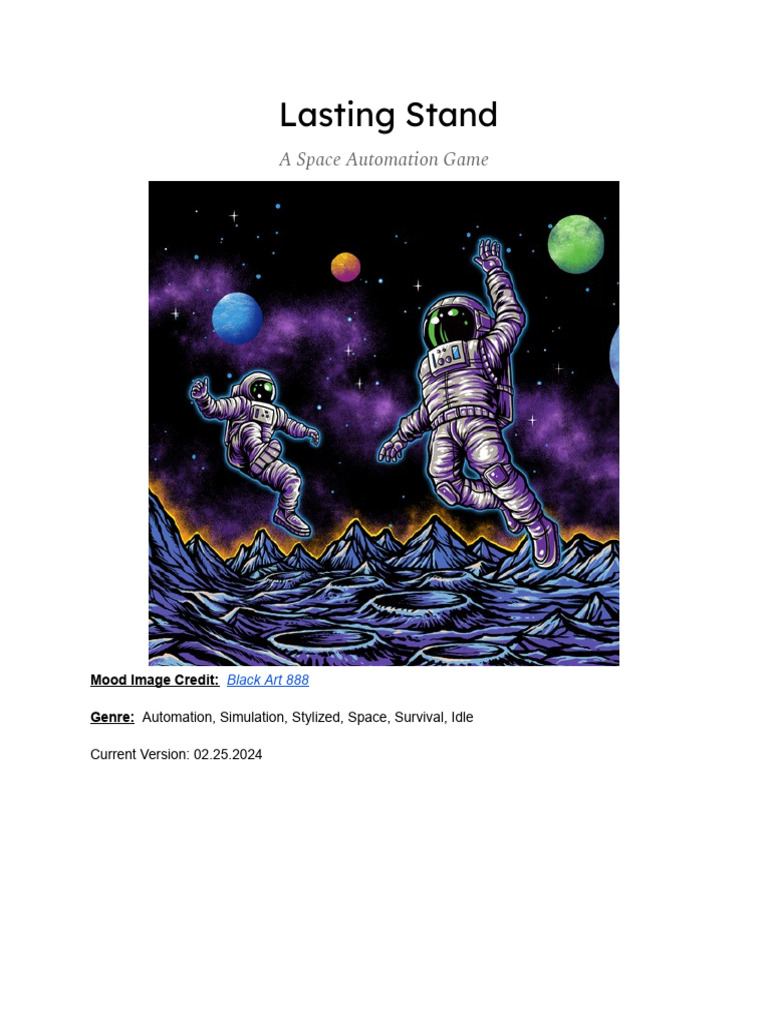 Lasting Stand: Space Automation Survival Game | PDF | Cartesian ...