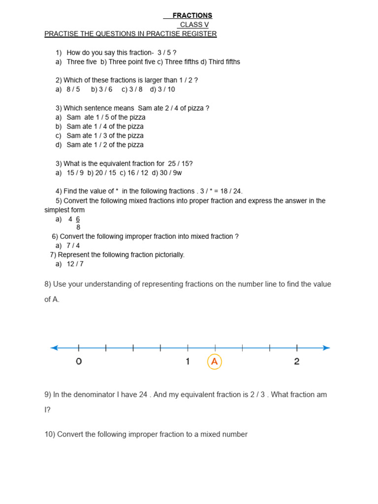 Fractions - 1 | PDF