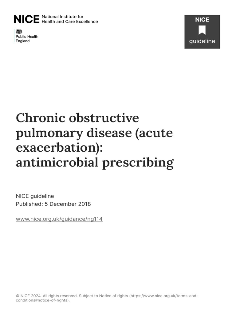 Chronic Obstructive Pulmonary Disease Acute Exacerbation Antimicrobial ...
