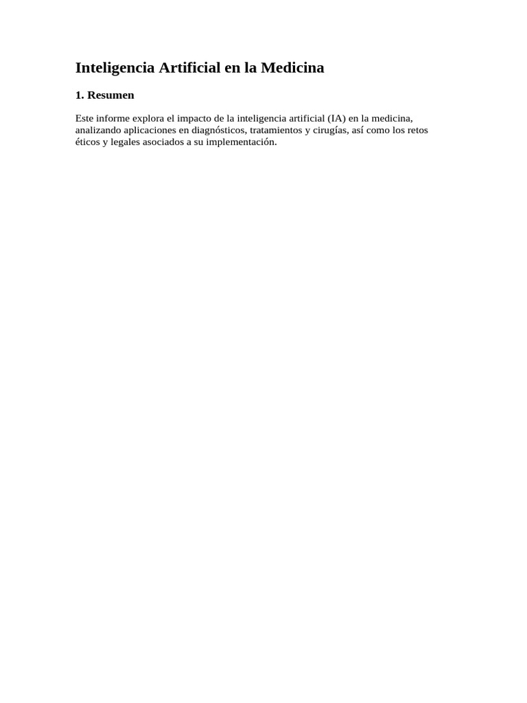 Inteligencia Artificial en La Medicina | PDF | Inteligencia artificial ...