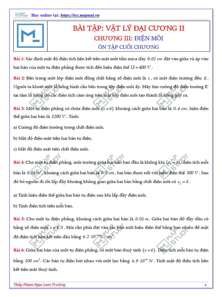 Bai Tap - On Tap Chuong3 1730777511416 | PDF