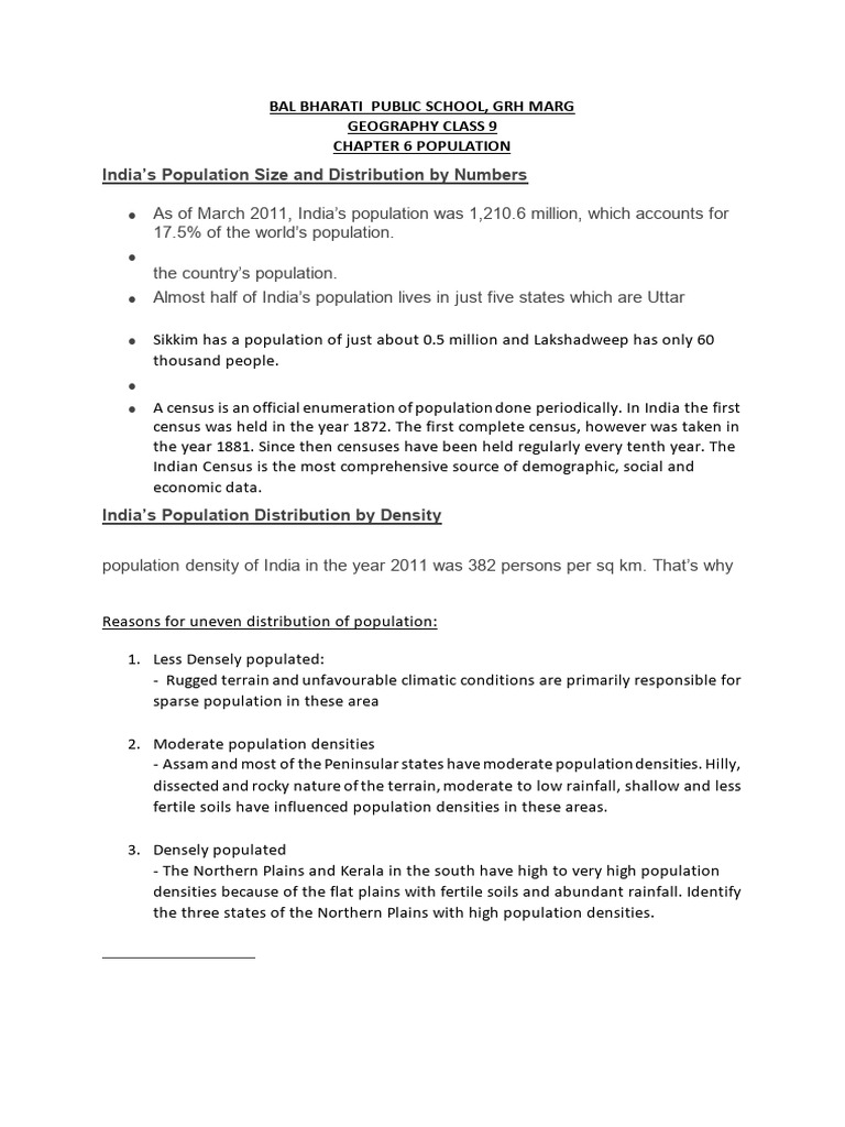 Population Notes School | PDF | Human Migration | Mortality Rate