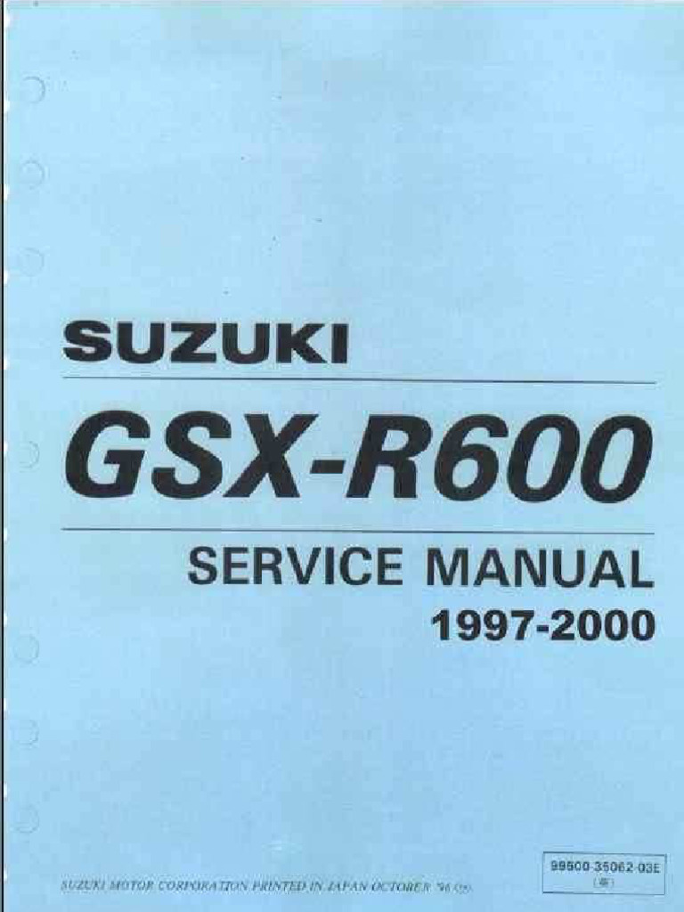 Suzuki GSX-R600 SRAD 97-00 Service Manual ENG by Mosue | PDF