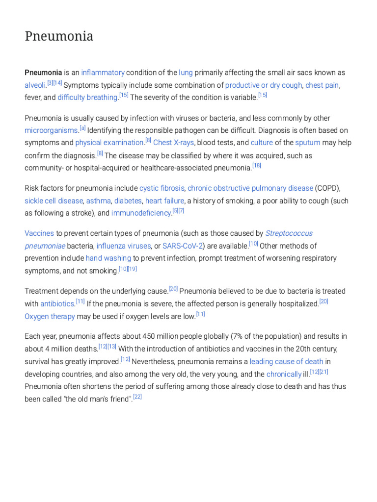 Understanding Pneumonia: Symptoms & Causes | PDF | Pneumonia ...